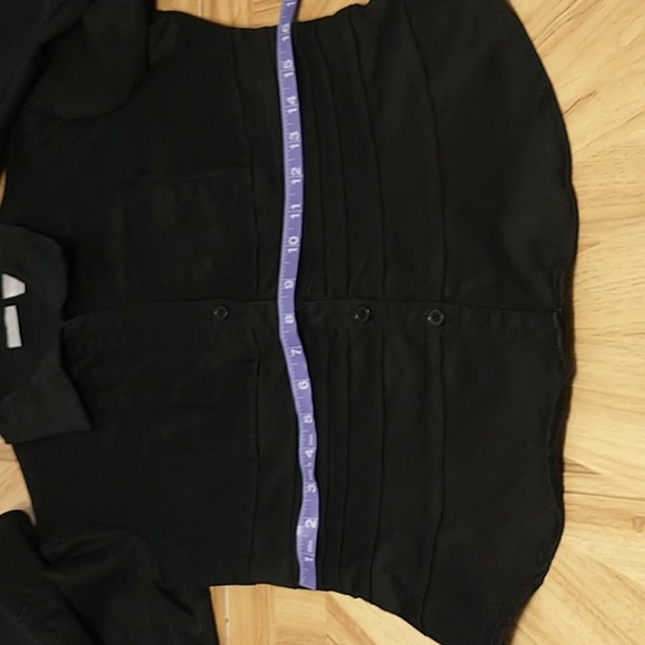 Spiegel Black Fit & Flare Tuxedo Blazer Top 10 - Picture 6 of 13